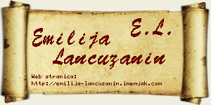 Emilija Lančužanin vizit kartica
